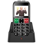!BAZAR! EVOLVEO EasyPhone EB, mobilní telefon pro seniory s nabíjecím stojánkem (stříbrná barva)
