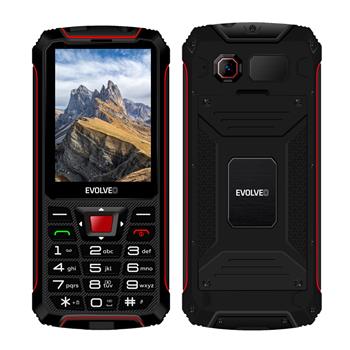 !BAZAR! EVOLVEO StrongPhone W4, vodotěsný odolný Dual SIM telefon, černo-červená