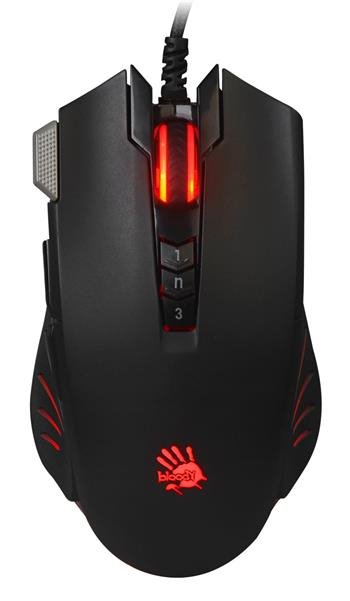 A4tech Bloody V9MA, herní myš V-Track + CORE 4, 4000 DPI, USB, černá