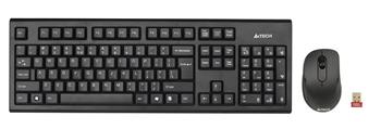 A4tech G7100N, wireless mouse and keyboard, CZ/US, USB, black