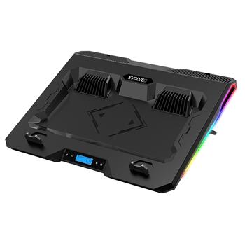 EVOLVEO Ania 10 RGB, chladící podložka pod notebook, 2x ventilátor, RGB podsvícení
