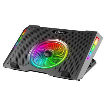 EVOLVEO Ania 16, chladicí podložka pod notebook, 1x ventilátor, RGB podsvícení