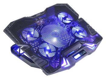 EVOLVEO Ania 5, chladicí podložka pro notebook, 5x ventilátor, modré podsvícení