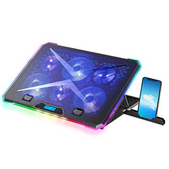 EVOLVEO Ania 9, chladící podložka pod notebook, 6x ventilátor, RGB podsvícení
