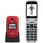 EVOLVEO EasyPhone FS, vyklápěcí mobilní telefon 2.8" pro seniory s nabíjecím stojánkem, červený