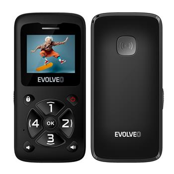 EVOLVEO EasyPhone ID, mobilní telefon pro seniory, černý