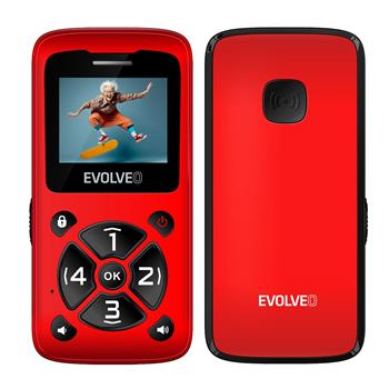 EVOLVEO EasyPhone ID, mobilní telefon pro seniory, červený