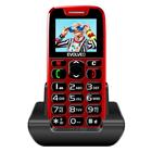 EVOLVEO EasyPhone, mobilní telefon pro seniory s nabíjecím stojánkem, červený