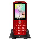 EVOLVEO EasyPhone XO, mobilní telefon pro seniory s nabíjecím stojánkem, červený