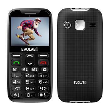 EVOLVEO EasyPhone XR, mobilní telefon pro seniory s nabíjecím stojánkem, černý
