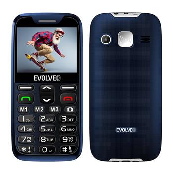 EVOLVEO EasyPhone XR, mobilní telefon pro seniory s nabíjecím stojánkem, modrý