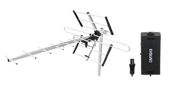 EVOLVEO Flexi 1A, venkovní DAB+/DVB-T2 anténa se zesilovačem Amp 1, filtr LTE,4G,5G