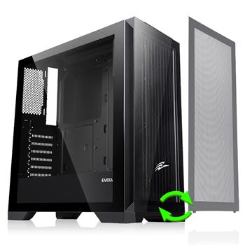 EVOLVEO Ptero Q2, počítačová skříň ATX, 2x čelní panel - sklo /mřížka, sklo