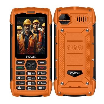 EVOLVEO StrongPhone H1, vodotěsný odolný Dual SIM telefon, oranžový