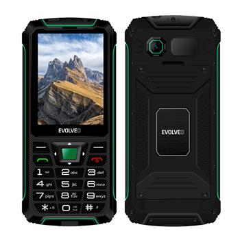 EVOLVEO StrongPhone W4, vodotěsný odolný Dual SIM telefon, černo-zelený