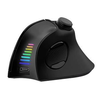 EVOLVEO TwinVerti, tichá vertikální ergonomická myš, 2.4GHz+Bluetooth, černá