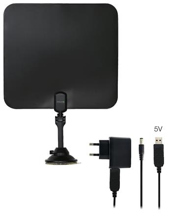 EVOLVEO Xany 2C LTE 230/5V, aktivní pokojová anténa FM/DAB+/DVB-T/T2, filtr LTE