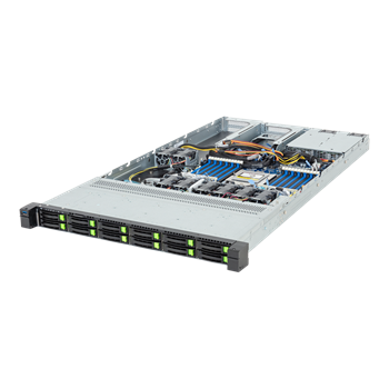 Server R163-ZG2 1U SP5(400/500W), 12NVMe5/SFF, M.2, 24DDR5, 3PCI-E16g5(1GPU), OCP3, IPMI, 2kW rPS (80+ TIT.)