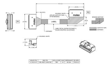 SFF-8654-8i (SlimSAS ×8)LP rovný -> SFF-8654-8i (SlimSAS ×8)LP rovný/ohnutý, 17cm, 85ohm kabel (NVMe4)