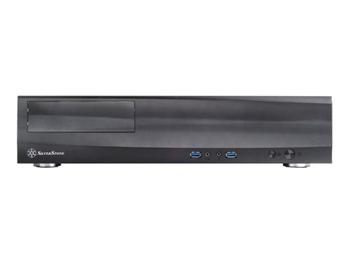 SilverStone case HTPC MILO ML03, Micro ATX, bez zdroje, slim, black USB3.0