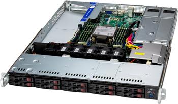 SuperServer 112B-WR 1U S-E2(300W) 2GbE, 10SFF(8NVMe5), 8DDR5, 2PCI-E16+1E8g5, 2M.2, IPMI, rPS (80+TIT)